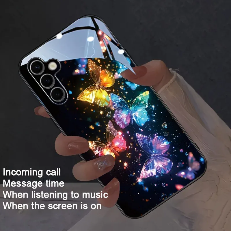 Vibrant Butterfly Print Luxury Phone Case - Glass & Silicone