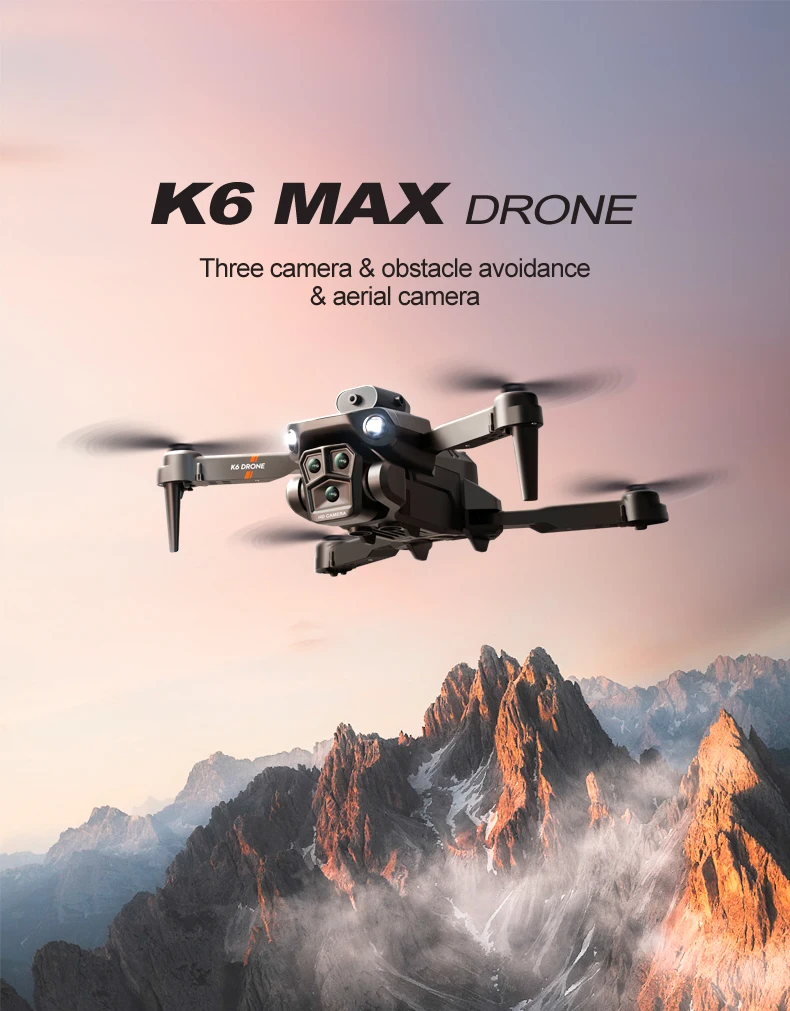 K6 Max Drone, k6 max drone three camera & obstacle avoidance &