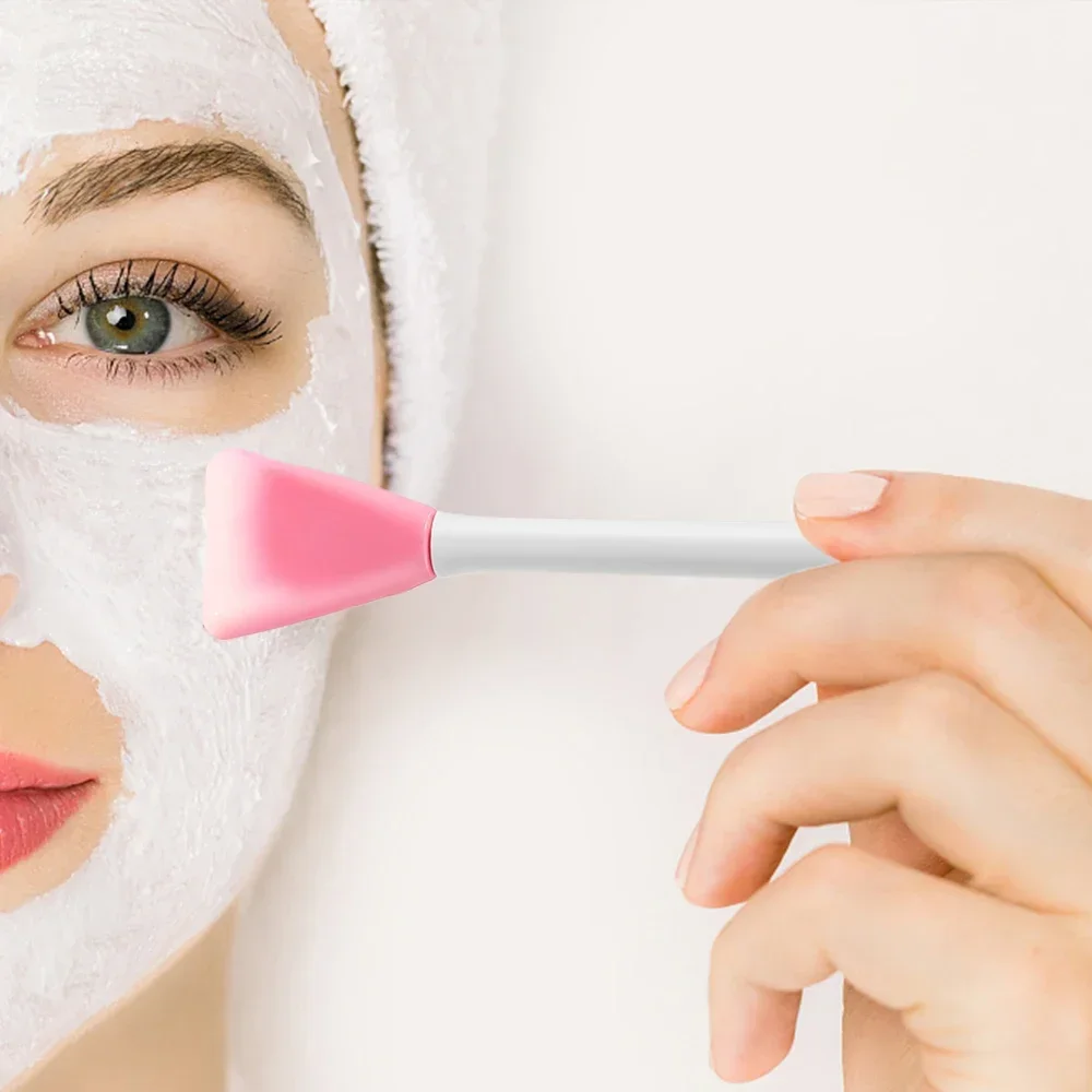 Spoon Spatula Double Head Facial Mask Brush Silicone Applicator Stirring Stick Women Skin Face Cleansing Care Home Makeup Tools
