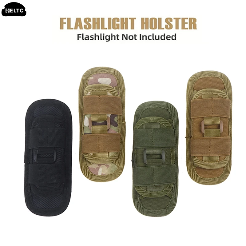 

Tactical Hunting Molle Nylon Flashlight Pouch 360 Degrees Rotatable Outdoor Flashlight Cover Holster Torch Case Portable Torch