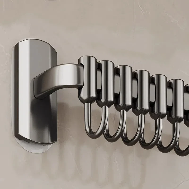 Kitchen Hooks Without Drilling Hanging Rods, Kitchen Storage Racks, Aluminum Materials, Row Hooks, Wall Mounted Storage Racks