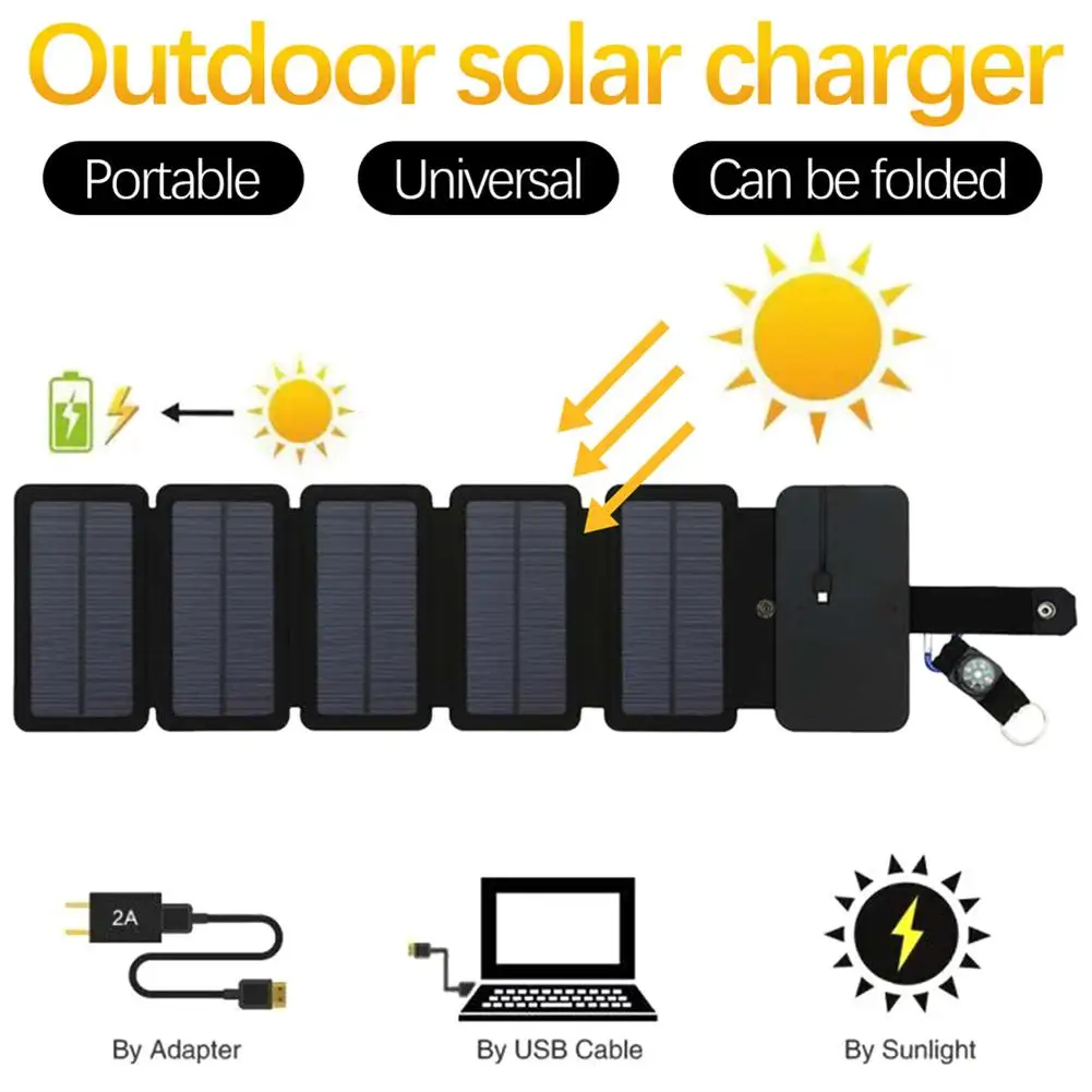 

Outdoor Solar Charger Portable Universal Folding Charging Bag For Smart Phones Tablets Hiking Camping