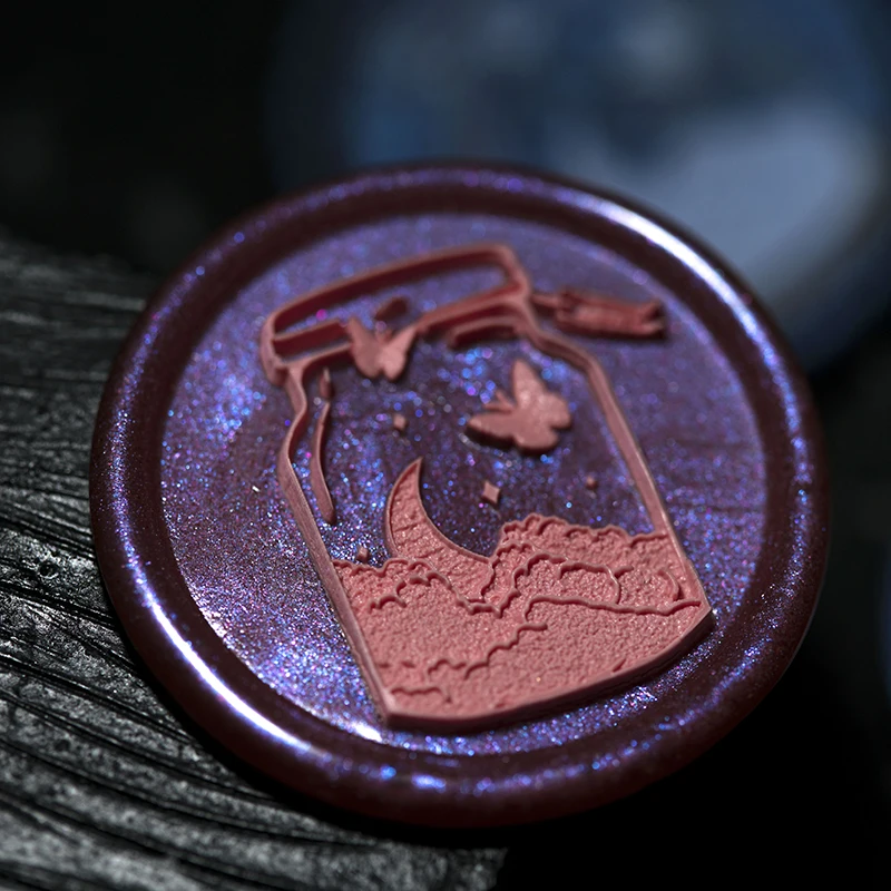 New Wax Seal Stamp Wishing Bottle Embossed Seal Copper Head 3D Frosted Relief Brass Head Fire Paint For Envelope Scrapbook
