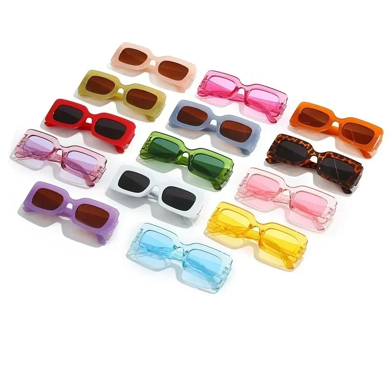 

Women New Square-framed Candy Colored Sunglasses Sunglasses Men Fashion Trend Retro