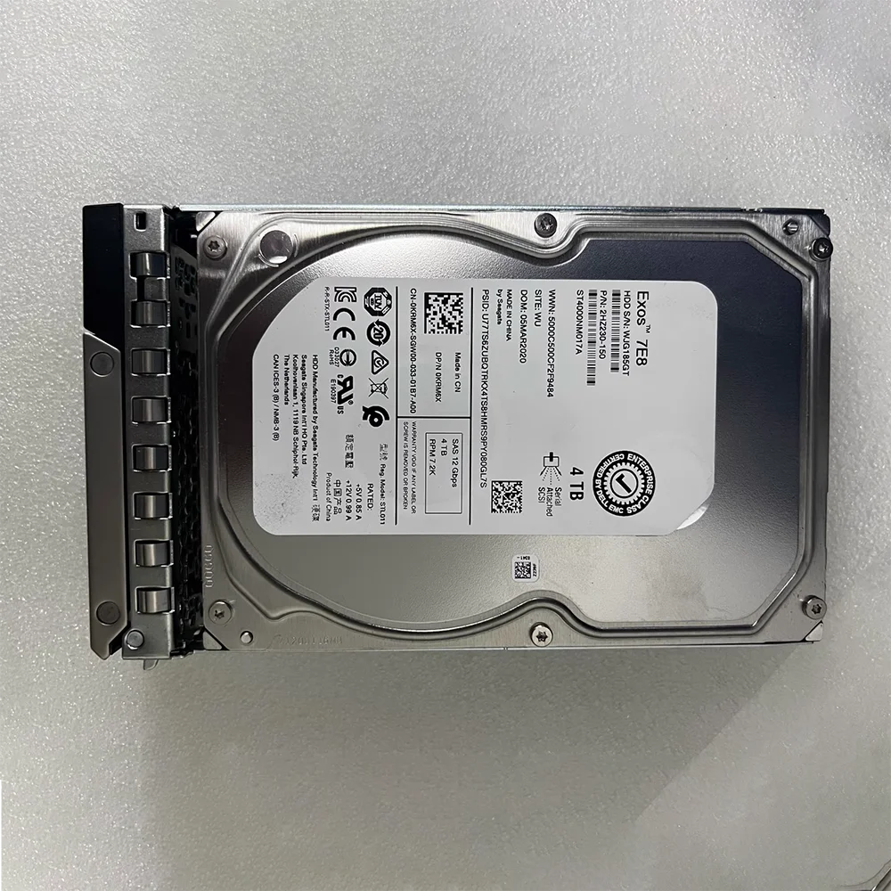 Dell 서버 하드 디스크용 4TB SAS 12Gbps RPM 7.2K 7E8 ST400NM017A 0KRM6X KRM6X