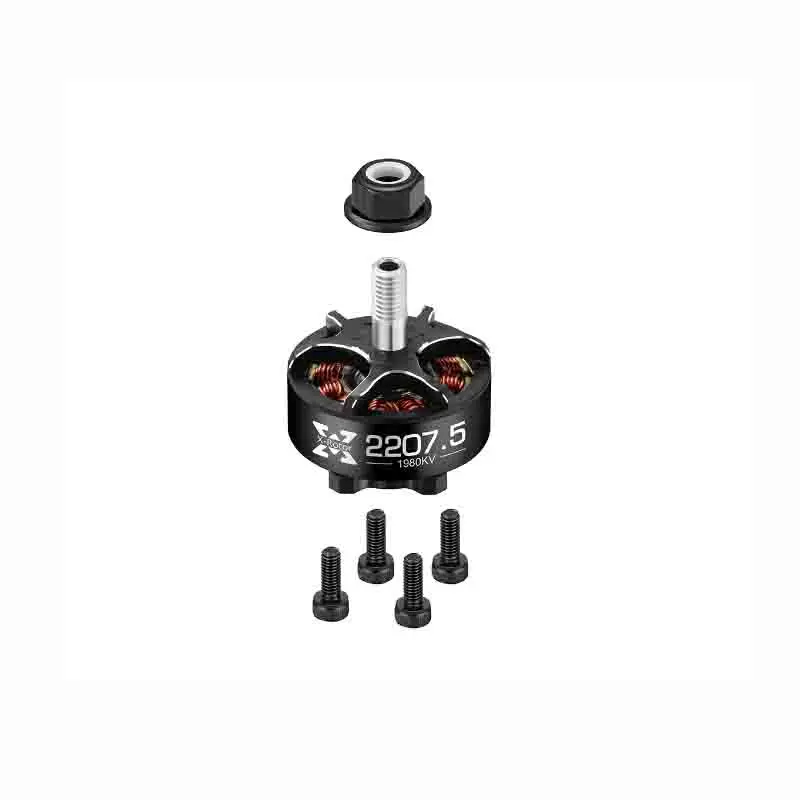 Détail des bobines et de l'axe du moteur sans balais Hobbywing XRotor 2207.5 1780KV