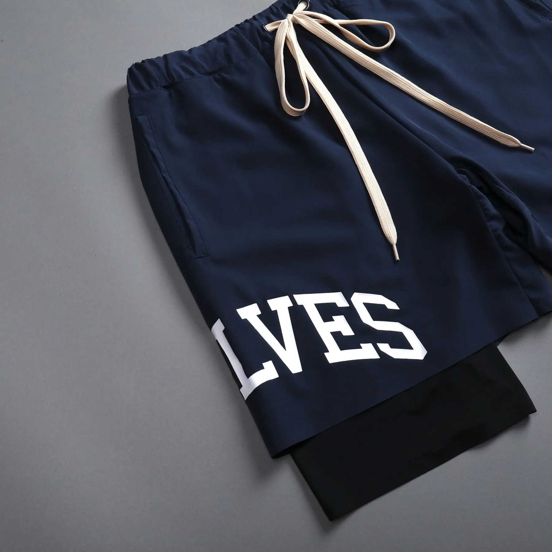 New 2 In 1 Running Shorts Gym Male Shorts Crossfit Sport Men Shorts Summer Fitness Basketball Jogging Bodybuilding Short Pants