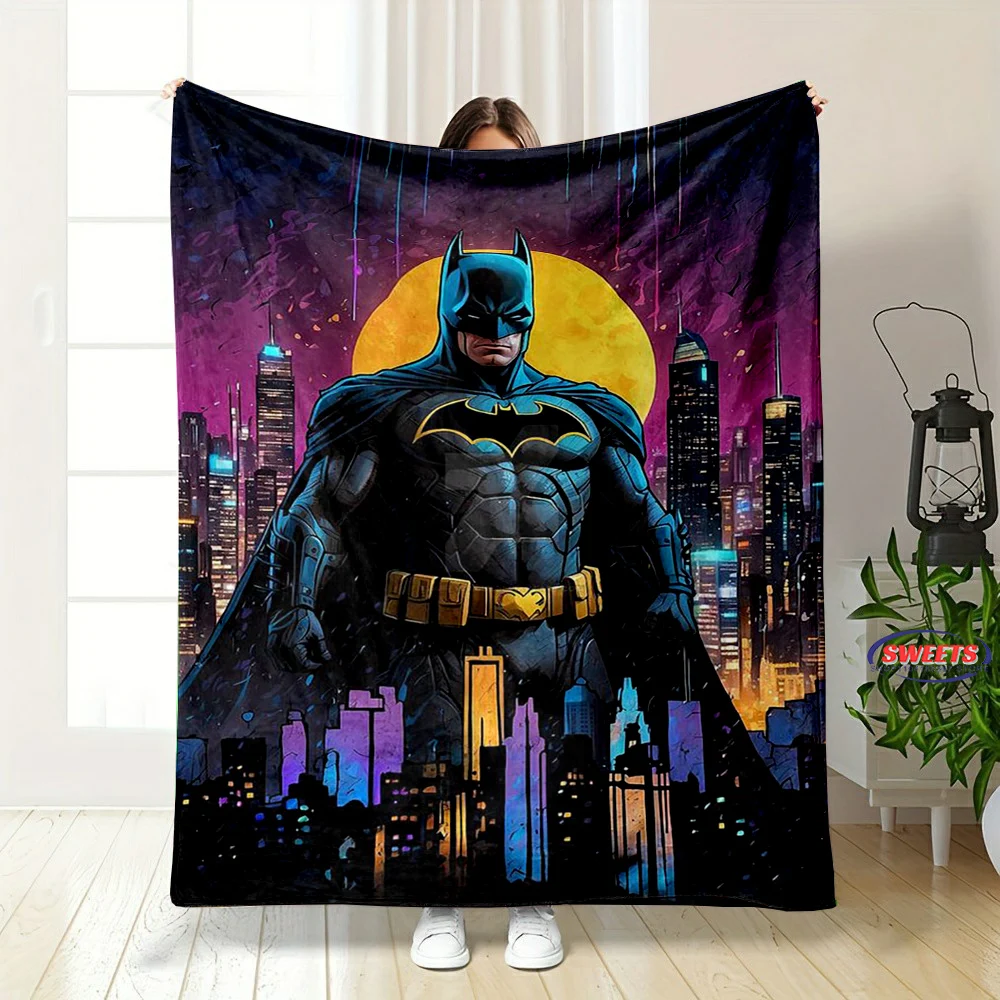 Popular Classic Superhero Batman Blanket Sofa Bed Cover Four Season Soft Fluffy Quilt Blanket Flannel Throw Outdoor Leisure Nap 2
