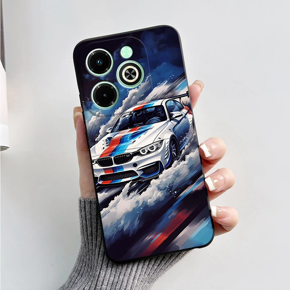 Fashionable Marble Black Silicone Soft Phone Case – Stylish Protective Back Cover s