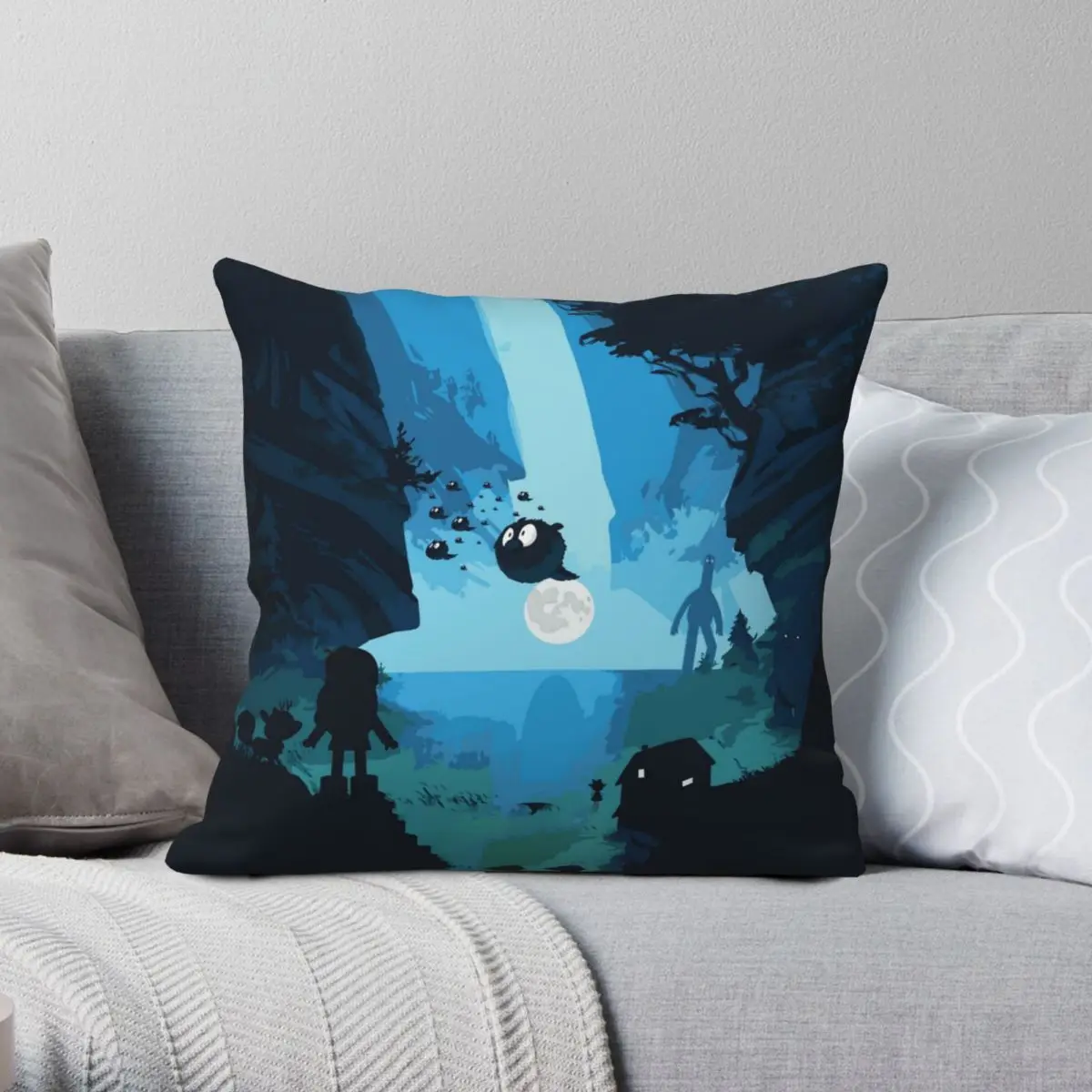 

Hilda And Friends Silhoette Square Pillowcase Polyester Linen Velvet Pattern Zip Decor Room Cushion Cover Wholesale