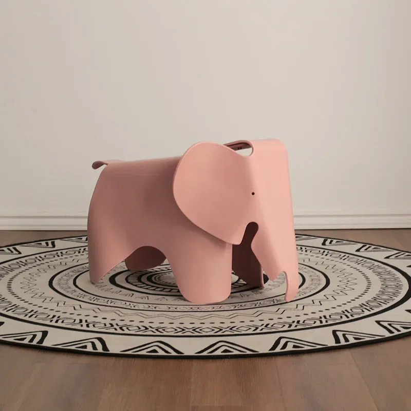 

INS Style Creative Shoeshine Elephant Chair Stool Cute Kindergarten Children's Small Elephant Scandinavian Chair Decoration