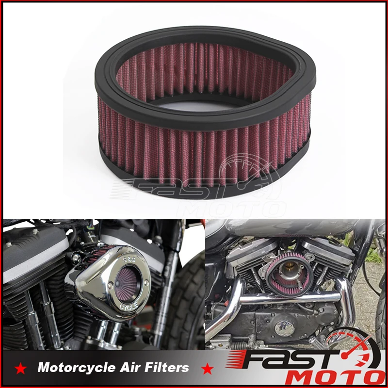 

Motorcycle High Flow Air Filter Reusable Intake Air Cleaner Repalecment Kits For Harley Model With S&S Super E and G Series Carb