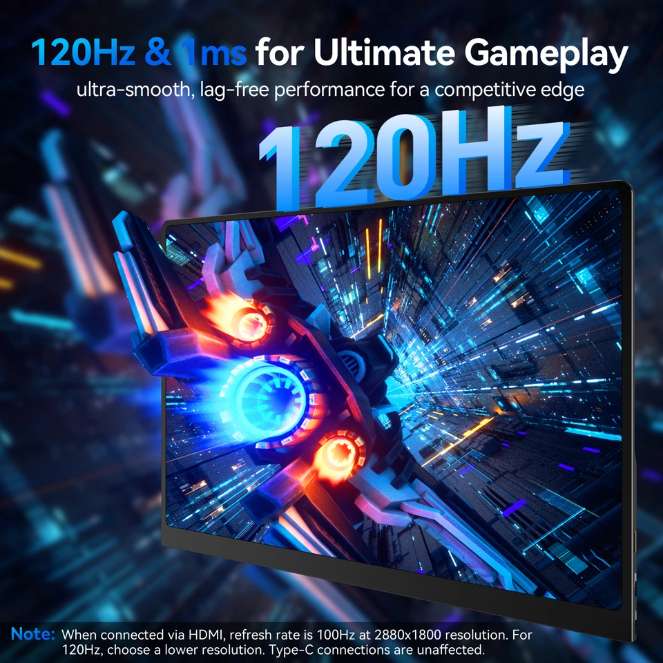 EVICIV OLED 16インチ 3K ポータブル ゲーミング モニター 120Hz
