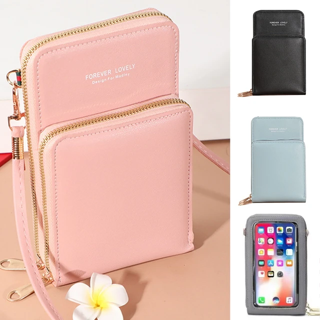 Fancy Smile Women Leather Phone Bag Personalize Letters Mini Female  Crossbody Purse Pouch Custom Initials Mobile Wallet Handbag - AliExpress