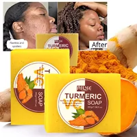 Savon au curcuma naturel AILKE, éclaircit, élimine les tâches sombres, l'acné, les boutons, nettoie, exfolie, unifie le teint, 200g 1