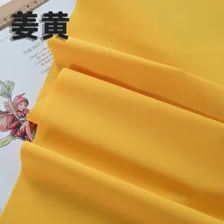 Pure Cotton Fabric in Solid Color - 140x50cm Plain Weave for DIY Craft and Sewing Projects (Turmeric)