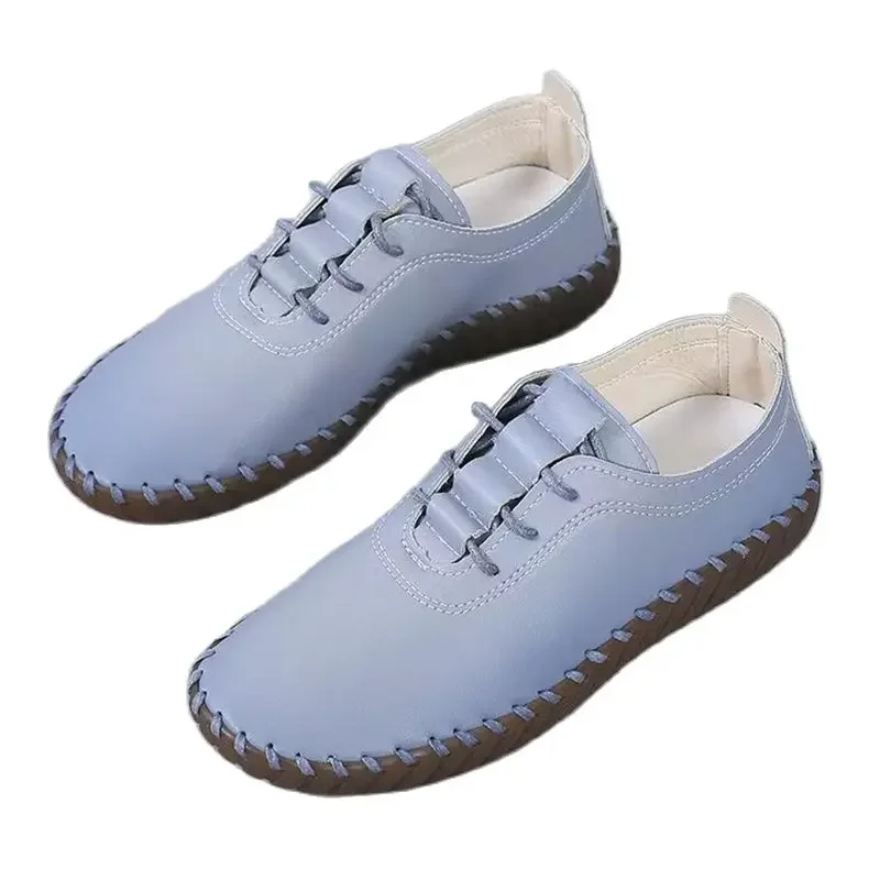 Tenisky ženy boty platforma mokasíny krajka nahoře kůže ploché 2023 trend jaro ležérní maminka bota mujer zapatos chaussure femme