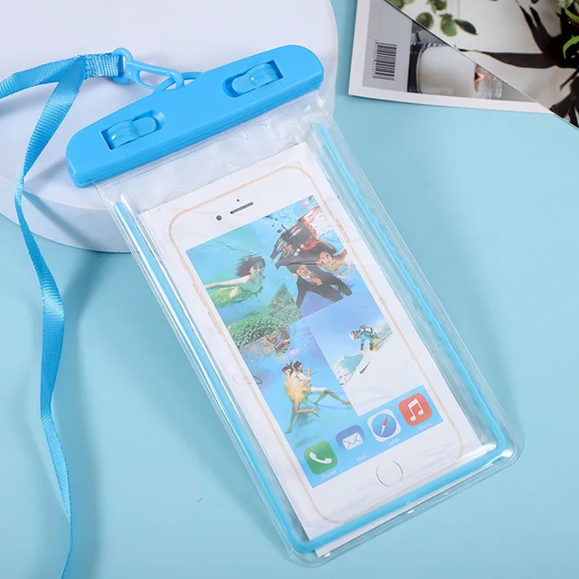 1 PC กระเป๋าโทรศัพท์มือถือกันน้ําใต้น้ําสําหรับว่ายน้ําดําน้ําโปร่งใสปิดผนึกสําหรับดําน้ําว่ายน้ํา 3
