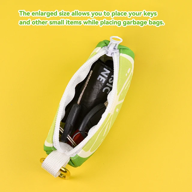 Cute fruit pet poop bag storage, can be connected to any dog ​​leash, bag and leash not included, limited special edition 5