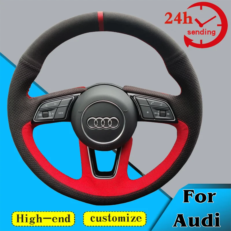 Coprivolante Per Auto In Pelle Scamosciata Personalizzato 100% Adatto Per Audi A4 (B9) Avant A5 (F5) Q2 A1 (8X) Sportback A3 (8V) Accessori Per Auto