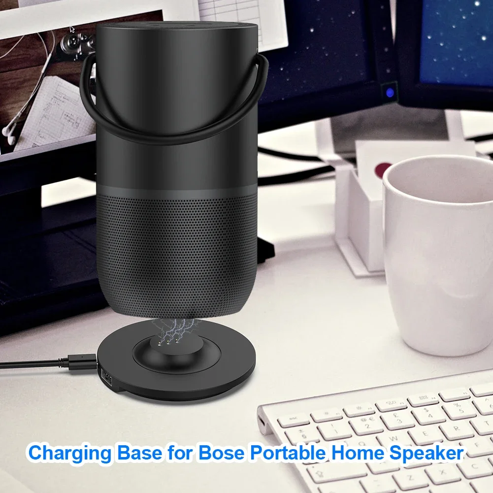 USB Charging Dock Station Cradle Holder Portable Fast Base Cradle Holder Portable Fast Charger Stand for Home Audio Speaker
