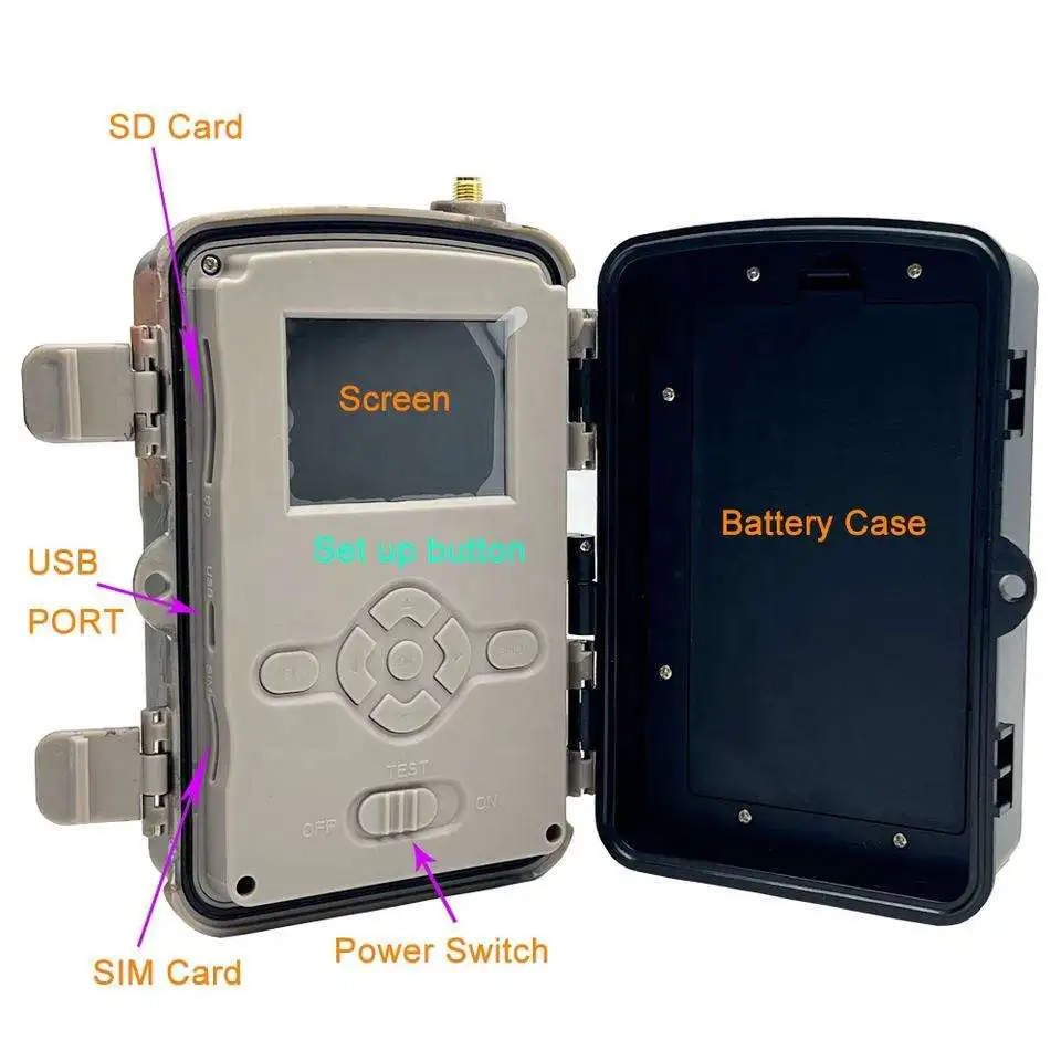 4G 36MP Suntek Wild HC950PRO-Li Wildlife Trail Camera, Photo Traps with Dual Lens, 8000mAh Li-Battery, Live View for Hunting,