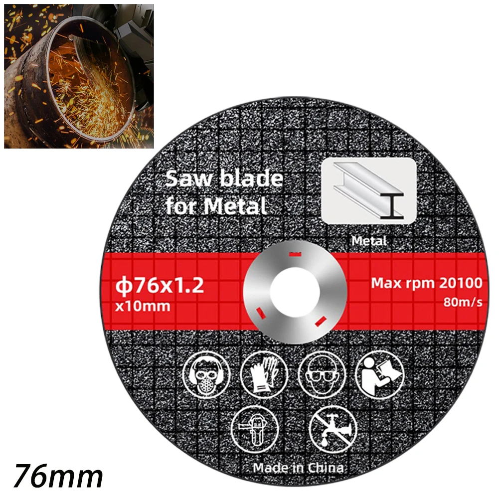 

3inches 75mm*1.2mm Double Mesh Cutting Piece Angle Grinder Cutting Saw Blade Grinder Blade Metal Wood Block Cutting Tool