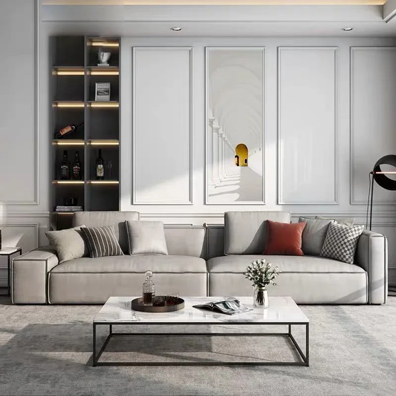 

Modern Living Room Sofa Simple 2 Seat Couch Leather Solid Wood Frame All Style Technology Cloth Latex Sofas Bedroom Furniture