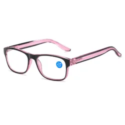 Unisex Stylish Anti - Blue Light Reading Glasses with UV400 Protection - +350 (PURPLE)
