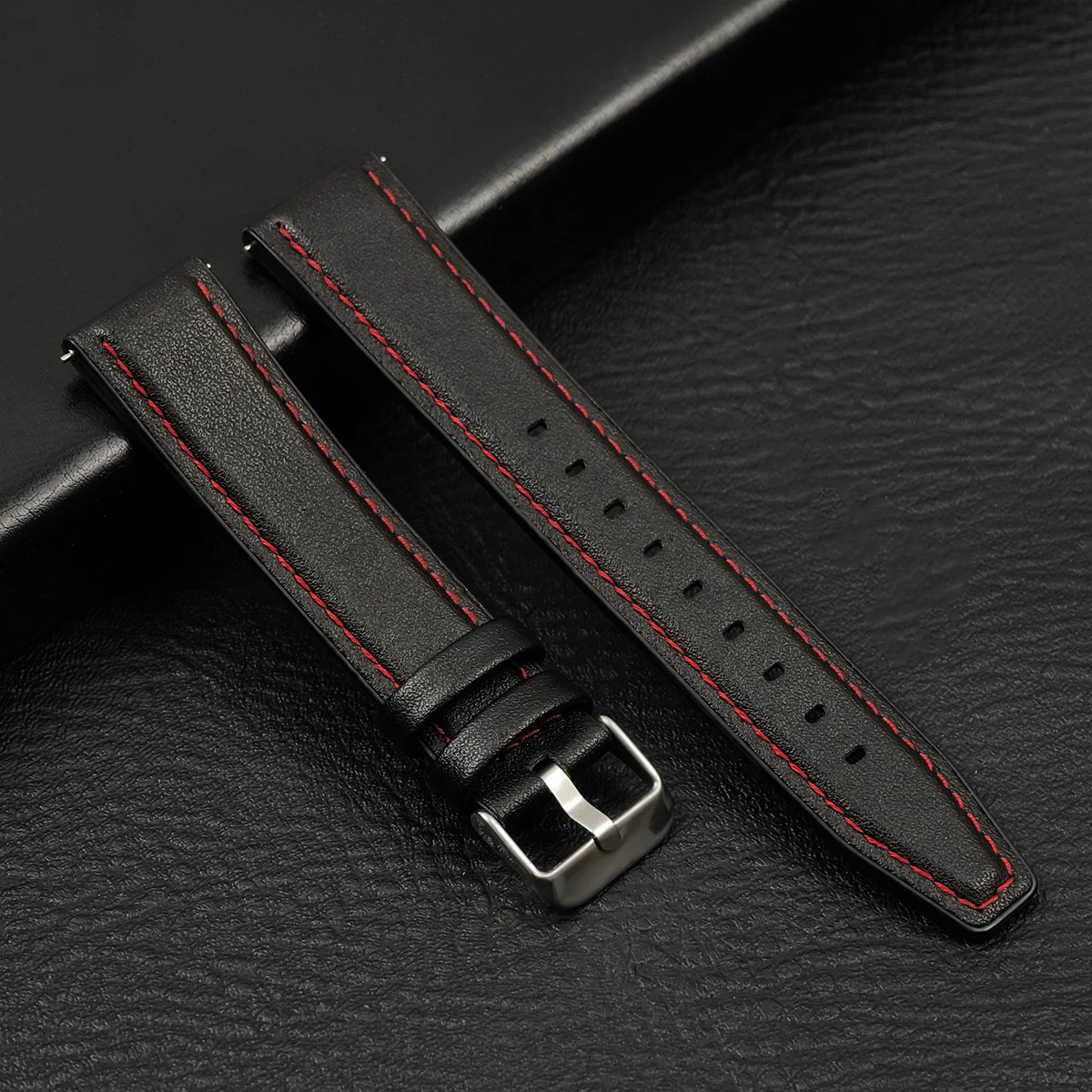 Luxury Leather Watch Strap - Premium Soft Band Replacement, 20mm/22mm