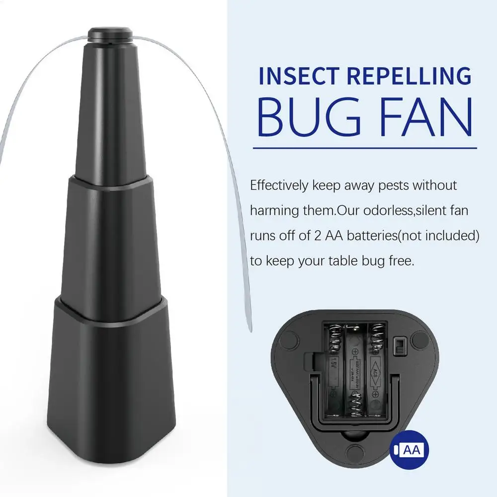 Fly Re pellent Fan Outdoor Fly Destroyer Fly Catcher Insect Killer Table Spinner Portable Tabletop Fan For Patio Picnic Home