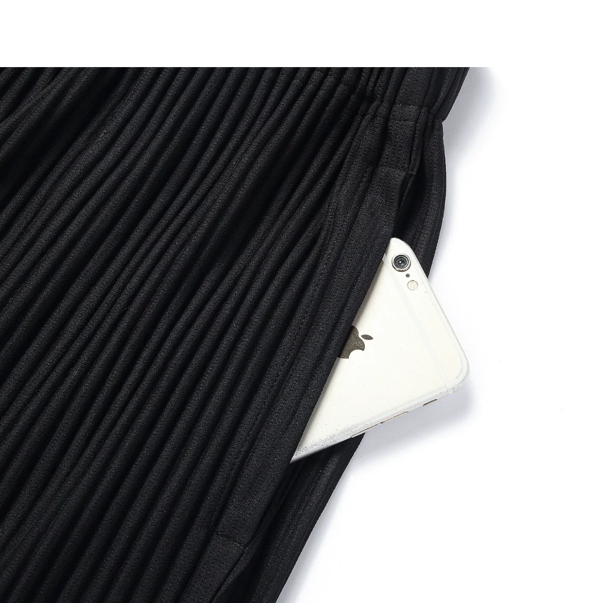 Pleated Shorts black  miteigi Miyake Men’s Loose Casual ribbed mid rise waist drawcord sports Gym clothes Sport Drawstring Pants Activewear for man Spring Summer mens tall plus size fitness sportswear Clothing