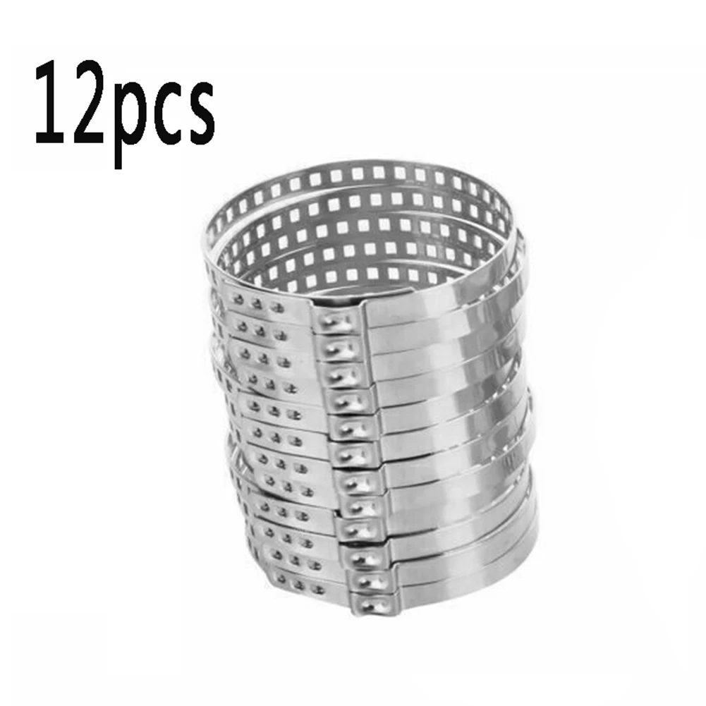 

Детали для салона автомобиля, зажимы для сапог CV, 12 шт., резиновые зажимы из нержавеющей стали для салона автомобиля, зажимы для сапог CV