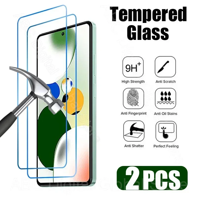 2PCS Tempered Glass for Redmi Note 12 11 10 9 8 7 Pro Plus 12S 11S 10S 9S 9T Screen Protector for Redmi 12 12C 10C 9A 9C Glass