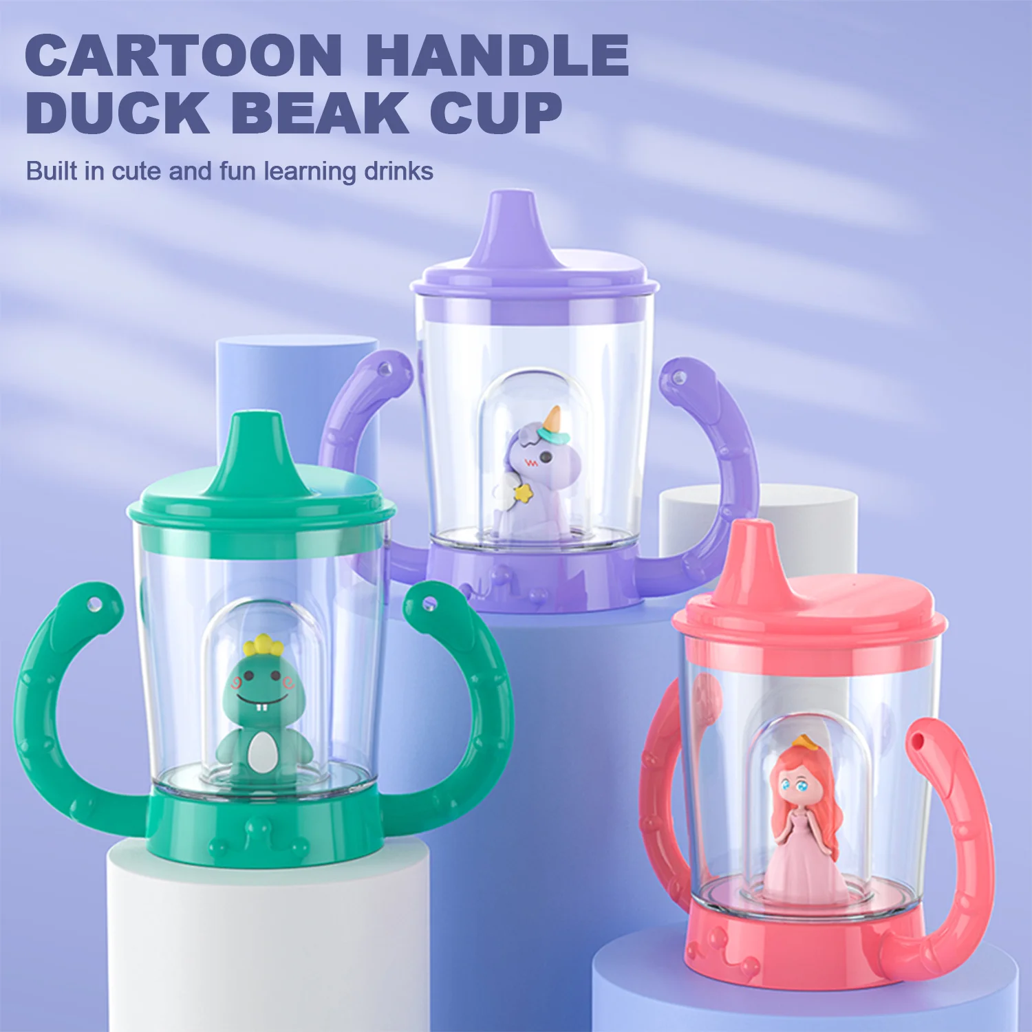 150ml baby duck mouth water cup milk bottle leak proof drop proof little princess unicorn water cup fun birthday gift water bottle milk bottle feeding bottle duckbill cup