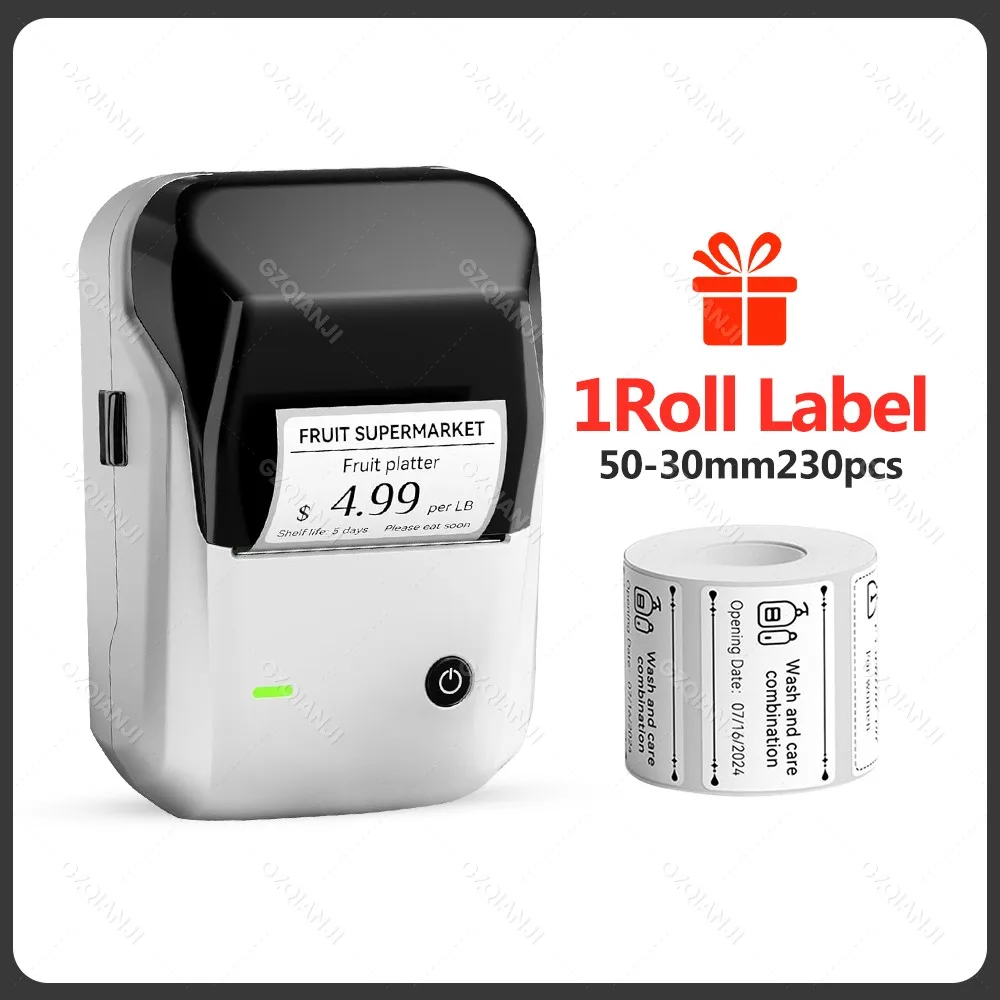 NIIMBOT Thermische labeltape voor B21/B1/B3S, waterdicht, oliebestendig en scheurbestendig verzendadresetiket, aangepaste stickeretiketten 1,57 x 1,18 (40 x 30 mm), 230 per rol