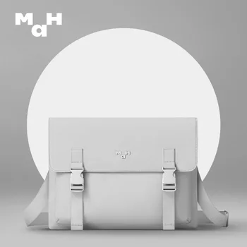 MAH 남성 크로스바디 백, 오리지널 틈새 심플 캐주얼 질감 숄더백, 통근용 13 인치 컴퓨터 가방