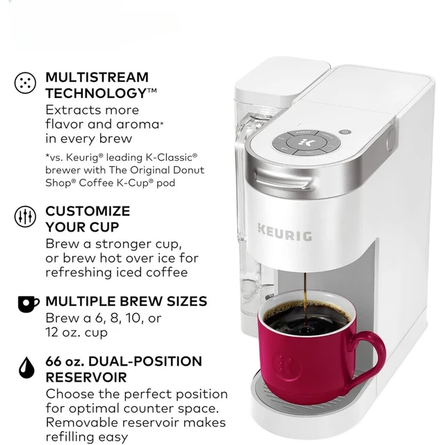 Keurig K-Supreme SMART Coffee Maker, MultiStream Technology, Brews 6-12oz  Cup Sizes, Black 