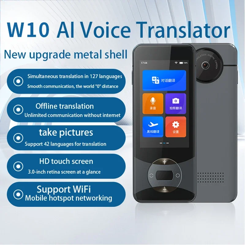 W10 Instant Voice Translator Language Translator In Real-time Smart Supports 127 Online Languages Translation