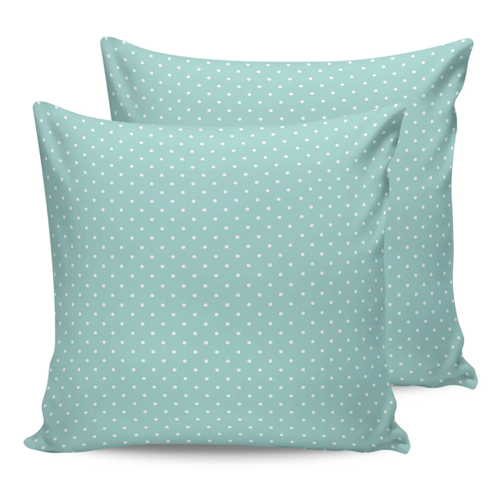 Texture Polka Dot Simple Aqua Pillowcase Two Piece Set Home Sofa Decor Cushion Cover Bed Pillow Printed Pattern |
