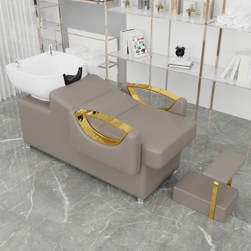 

Factory direct barber shop special shampoo bed semi-lying hair salon flushing bed high-end net Hongchao shop hairdressing shop