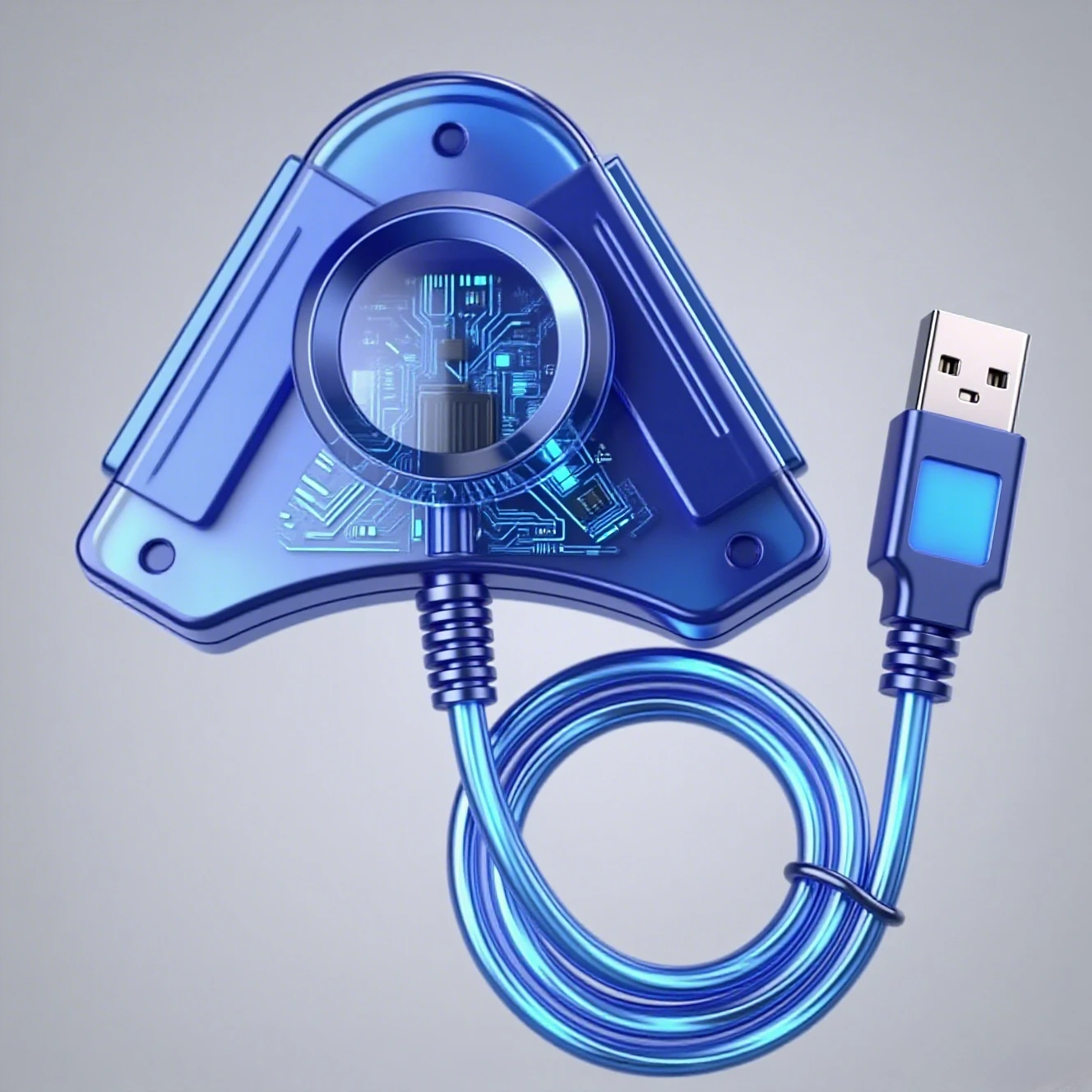 PS2 조이패드를 PC 게임 듀얼 포트에 연결하는 게임 블루 트라이앵글 USB 컨트롤러 게임패드 어댑터 컨버터 케이블
