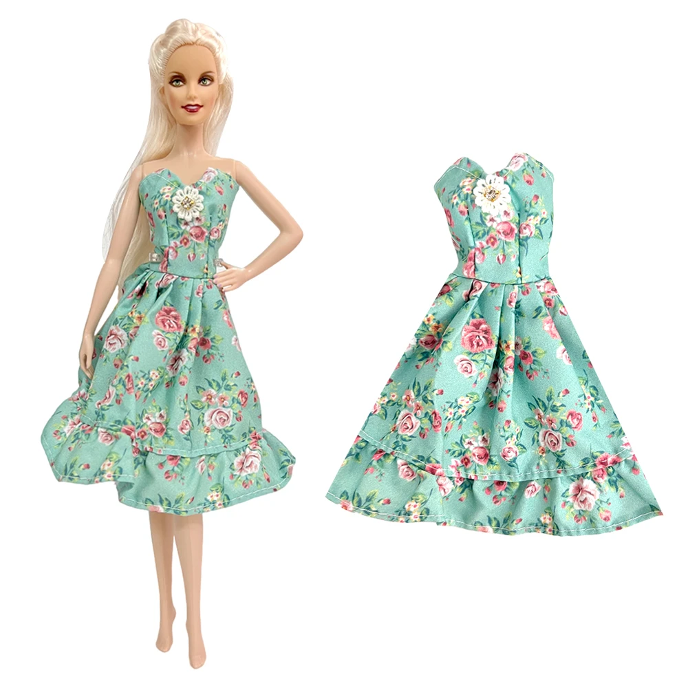 Nk 1 Pcs Fashion Pattern Skirt Green Dress Modern Casual Shirt Barbie For Girls 1/6 Dolls Accessorie Toys - Dolls Accessories AliExpress