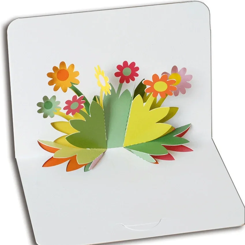 3D Pop-Up Cards Birthday Card Thank-you Girl Kids Wife Husband Birthday Gift Cake Greeting Card Postcards Gifts