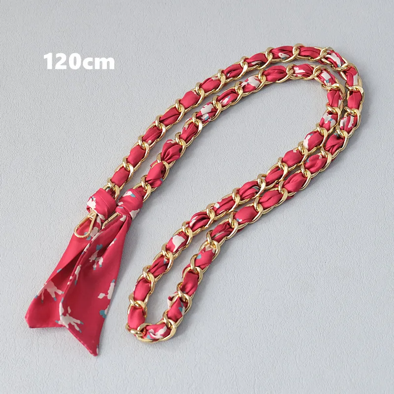 Neue Marken-Mode Damenhandtaschen-Zubehör Ketten Abnehmbarer Langer Crossbody-Riemen mit Niedlichem Aufdruck Seidenriemen für Frauen DIY Ketten-Taschengriffe – Detail 10
