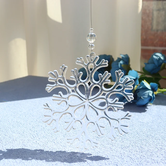 Crystal Light Collection Medál Hópehely Karácsony Fényvisszaverő Terasz Dekoráció Jelenet Elrendezés Függöny Erkély Autóhoz - Image 2