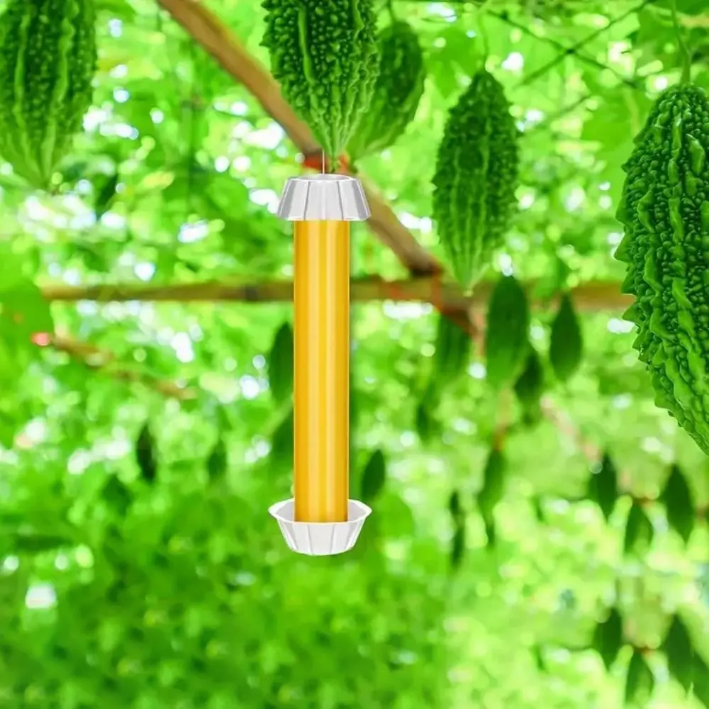 Hangable Fly Trap Tubes Repellente Per Zanzare Stick Adesivo Giallo Fly Catcher Plastica Hanging Fly Sticky Trap Sticks Garden