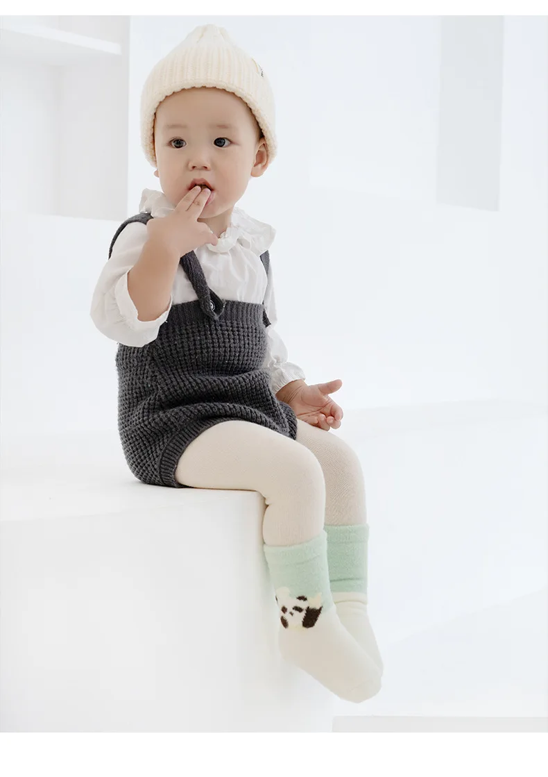 5 Pairs Baby Socks Autumn Winter Fleece-Lined Thick Cartoon Children's Indoor Toddler Kids Socks Boys Girls Baby Socks 0-5Y