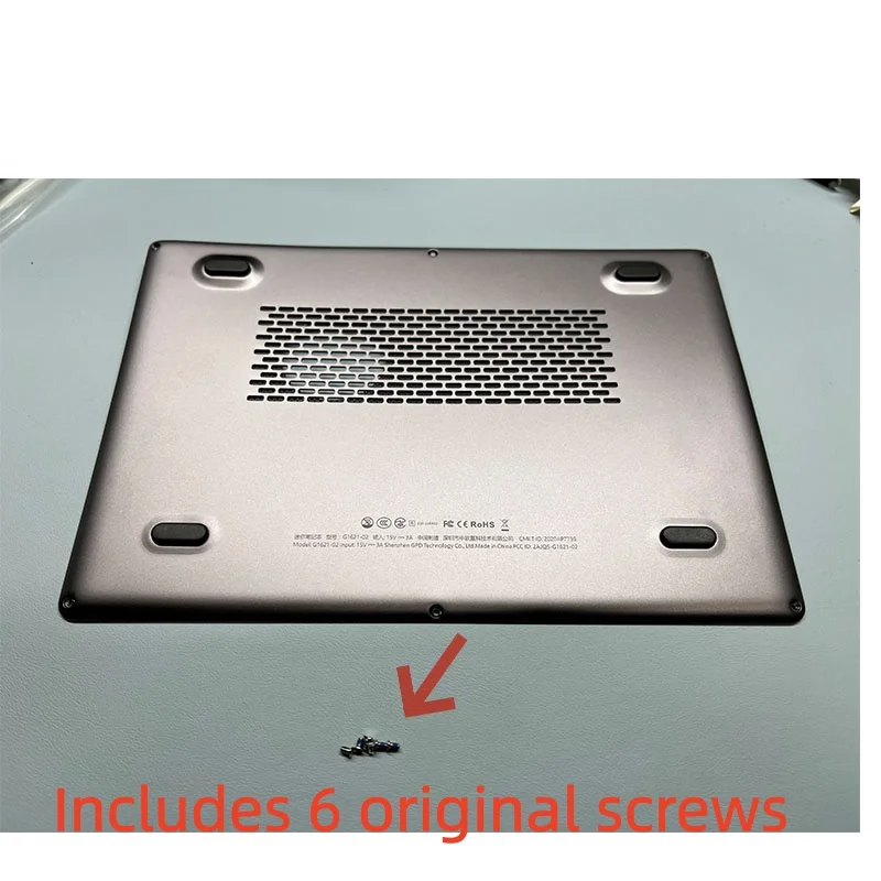  GPD Pocket3 하단 케이스, 원래 나사 6개 포함.