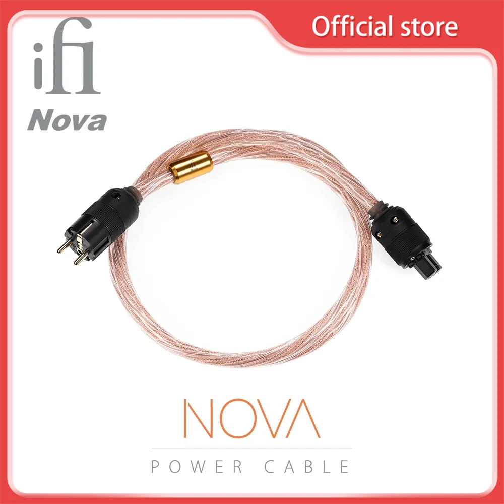 

iFi Nova 1.8m HiFi Audio Active Filtered Power Cable Geometric Pure Copper Balance Line Double annular helix Safety Ground Zero